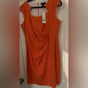 NWT Beautiful Orange Dana Buckman sheath dress size 14